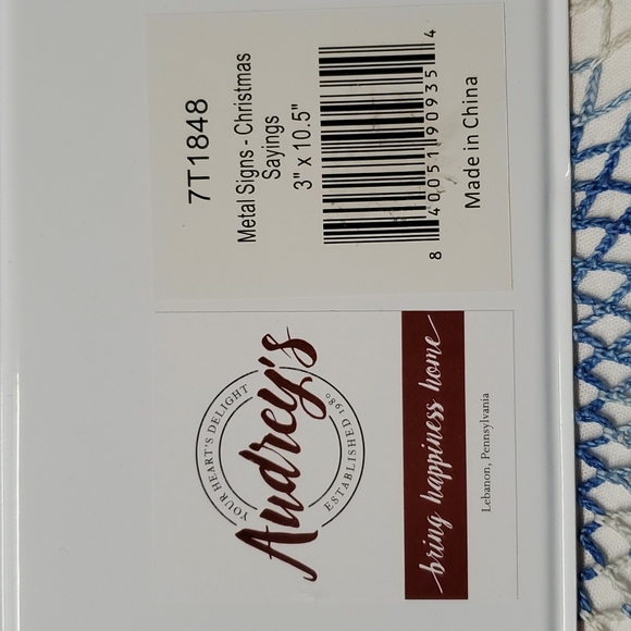 Farmhouse Christmas Metal Tin Sign "Fresh Cut Christmas Tree" Rustic Decor NEW! - Picture 9 of 9